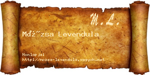 Mózsa Levendula névjegykártya